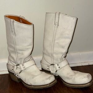 Self Esteem Off-White Heeled Boots